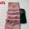 Light Pink Pure Dola Crepe Silk Partywear Saree