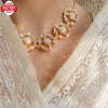 Off-White Organza Silk Embroidered Partywear Saree