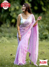 Lavender Blooming Georgette Thread And Sequins Work Partywear Saree