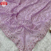 Lavender Blooming Georgette Thread And Sequins Work Partywear Saree