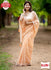 Peach Blooming Georgette Thread And Sequins Work Partywear Saree