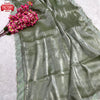 Dusty Green Pure Jimmy Choo Partywear Stone Work Saree