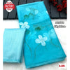 Sky Blue Organza Handbrush Painted Partywear Saree