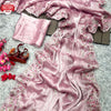 Pink Heavy Burberry Silk Multi-embroidered Partywear Saree