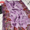 Lavender Jimmy Choo Silk Embroidered Partywear Saree