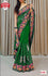 Bottle Green Georgette Sequins Embroidered Partywear Saree