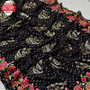 Black Georgette Sequins Embroidered Partywear Saree