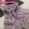 Lavender Jimmy Choo Silk Partywear Saree With Sequins Work