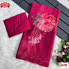 Hot Pink Soft Organza Handwork Partywear Saree