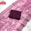 Lavender Shimmer Chiffon Embroidered Partywear Saree