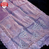 Lavender Jimmy Choo Silk Embroidered Partywear Saree