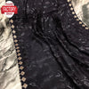 Black Pure Ruhi Silk Water Sequins Partywear Saree