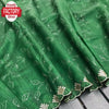 Dark Green Pure Ruhi Silk Water Sequins Partywear Saree