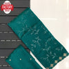 Turquoise Pure Ruhi Silk Water Sequins Partywear Saree