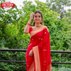 Red Golden Zari Banarasi Silk Saree