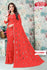 Tomato Red Georgette Sequins Partywear Saree