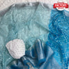 Sky Blue Organza Silver Weaving Border Partywear Saree