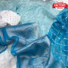 Sky Blue Organza Silver Weaving Border Partywear Saree