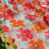 Pure Organza Floral Handworked Saree