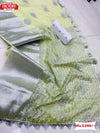 Light Green Pure Nylon Organza Partywear Saree