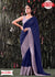 Navy Blue Mirror Work Partywear Saree