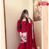 Maroon Partywear Kurtha Sharara Set