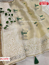 Pure Organza Embroidered Partywear Saree