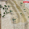 Pure Organza Embroidered Partywear Saree