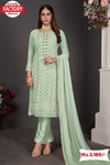 Light Green Georgette Partywear Kurtha Piece