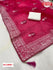 Magenta Organza Embroidered Partywear Saree