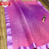 Pink and Purple Sequins Partywear Saree With Readymade Blouse