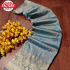 Ash Soft Banarasi Zari Weaving Saree