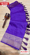 Purple Pure Dola Silk Partywear Saree