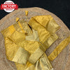 Yellow Cotton Silk Fancy Partywear Saree