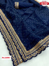 Navy Blue Organza Partywear Saree