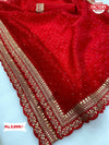 Red Organza Partywear Saree