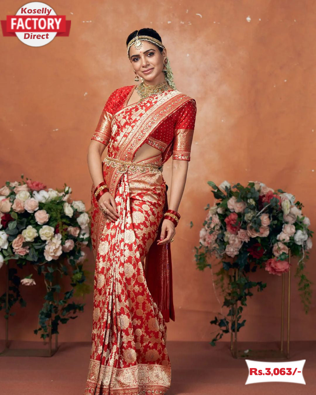 The Lalsunar red wedding Banarasi Saree | Ayush Kejriwal– ayushkejriwal