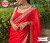 Red Embroidered Partywear Saree