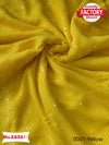 Yellow Sequins Partywear Saree