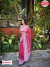 Pastel Magenta Soft Organza Embroidered Partywear Saree