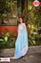 Sky Blue Soft Organza Embroidered Partywear Saree