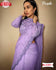 Purple Designer Pure Organza Bollywood Partywear Saree With Readymade Blouse