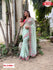 Sea Green Pure Georgette Embroidered Partywear Saree