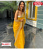 Warm Yellow Partywear Organza Saree