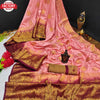 Pink And Wine Pure Dola Silk Saree