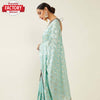 Light Blue Georgette Embroidered Partywear Saree