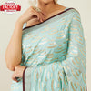 Light Blue Georgette Embroidered Partywear Saree