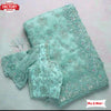 Sea Green Organza Designer Embroidered Partywear Saree