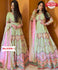 Light Green Embroidered Partywear Gown With Dupatta