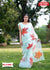 Sky Blue Hand Printed And Handworked Organza Partywear Saree